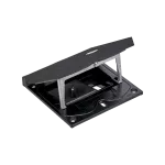 SIMON CONNECT TSC-KFH111-74 Wkład z pokrywą; gniazdo typ F (schuko); moduł 22,5x45 mm z zatrzaskiem Keyston na złącza RJ45 lub multimedialne, zamek z ułatwionym dostępem, czarny