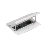 SIMON CONNECT TSC-KFH210-72 Wkład z pokrywą; dwa gn. typ F (schuko); zaślepka 22,5x45 mm, zamek z ułatwionym dostępem, stal nierdzewna