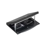SIMON CONNECT TSC-KFH211-74 Wkład z pokrywą; dwa gn. typ F (schuko); moduł 22,5x45 mm z zatrzaskiem Keyston 2 miejsca na złącza RJ45 lub multimedialne, zamek z ułatwionym dostępem, czarny