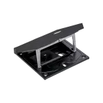 SIMON CONNECT TSC-KFH121-74 Wkład z pokrywą; gniazdo typ E (uziemienie bolec); moduł 22,5x45 mm z zatrzaskiem Keyston na złącza RJ45 lub multimedialne, zamek z ułatwionym dostepem, czarny