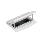 SIMON CONNECT TSC-KFH220-72 Wkład z pokrywą; dwa gn. typ E (uziemienie bolec); zaślepka 22,5x45 mm, zamek z ułatwionym dostępem, stal nierdzewna