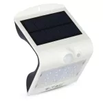 1.5W Lampa solarna ścienna / Trójkąt / Barwa:4000K / Obudowa: Biały + Czarny