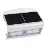 7W Lampa solarna ścienna / Trójkąt / Barwa:4000K / Obudowa: Biały + Czarny