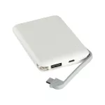 Power Bank z przyłączem Mikro USB / Litowo Polimerowy - 3.7V, 5000mAh / Biały