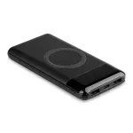 Power Bank z wyświetlaczem LED i ładowaniem indukcyjnym 2xUSB + typ: C / 3.7V/10000mAh / Czarny