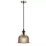 Lampa wisząca / Klosz: Bursztynowe szkło / zwis 150 cm