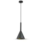 Lampa Wisząca / Lejkowata / Klosz: Aluminium / Czarny
