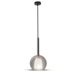 Lampa Wisząca / Klosz: Podwójne szkło / Szara