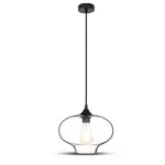 Lampa Wisząca / Klosz: Transparenty / Czarny / Średnica: 280