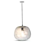 Lampa Wisząca / Klosz: Szkło / Czarny/ Średnica: 250