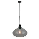 Lampa Wisząca / Klosz: Szkło / Czarny / Średnica: 280