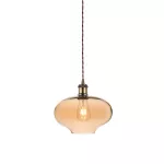 Lampa wisząca / Klosz: Bursztynowy