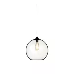 Lampa Wisząca / Klosz: Transparenty / Czarny / Średnica: 300