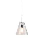 Lampa Wisząca / Klosz: Szkło / Czarny / Średnica: 270