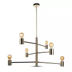 Lampa Sufitowa / Złoto / 3 poziomy źródeł / 6xE27