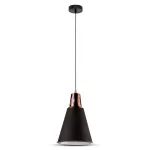 60W Lampa wisząca / Miedź + Czarny / Trzonek:E27