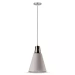 60W Lampa wisząca / Szary-Chrom / Trzonek:E27