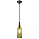 Lampa wisząca butelka / Klosz: Szklany / Szary