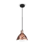 Lampa wisząca / Klosz: Miedź z przetłoczeniami / Średnica: 300