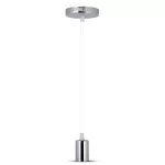 Lampa wisząca / oprawka chrom + przewód Biały