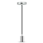 Lampa wisząca / oprawka chrom + przewód Czarny