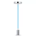 Lampa wisząca / oprawka chrom + przewód Niebieski