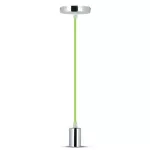 Lampa wisząca / oprawka chrom + przewód Zielony