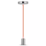 Lampa wisząca / oprawka chrom + przewód Pomarańczowy