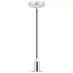 Lampa wisząca / oprawka chrom + przewód Fioletowa