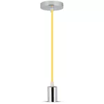 Lampa wisząca / oprawka chrom + przewód Żółty