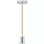 Lampa wisząca / oprawka chrom + przewód Beżowy