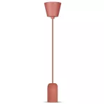 Lampa Wisząca / Trzonek:E27 / Gips / Czerwony