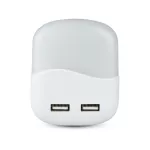 Mini lampka nocna z ładowarką USB / Chip SAMSUNG / Barwa:3000K / Kwadrat