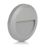 2W Oprawa Schodowa LED / Barwa:4000K / Obudowa: Szara / Okrągły