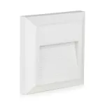 2W Oprawa Schodowa LED / Barwa:3000K / Obudowa: Biała / Kwadrat