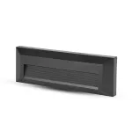 3W Oprawa Schodowa LED / Barwa:4000K / Obudowa: Czarna / Kwadrat