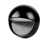 3W Oprawa Schodowa LED / Barwa:4000K / Obudowa: Czarna / Okrągły