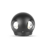 4W Lampa ścienna LED / Kula / Barwa:4000K / IP65 / Obudowa: Czarna
