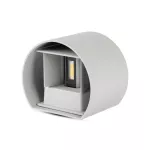 6W Kinkiet walec LED / CHIP BRIDGELUX / Barwa:3000K / Szary