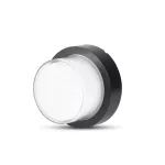 12W Lampa ścienna LED / Barwa:3000K / Czarny / Okrągła