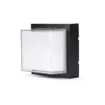 12W Lampa ścienna LED / Barwa:3000K / Czarny / Kwadratowa