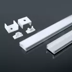 Profil Aluminiowy do paska LED na powierzchniowy / 2000mmx17.4mmx7mm / Klosz: Mleczny / Kolor: Aluminium