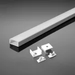 Profil Aluminiowy do paska LED na powierzchniowy / 2000mmx17.4mmx7mm / Klosz: Mleczny / Kolor: Biały