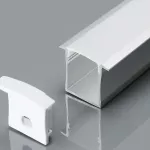 Profil Aluminiowy do paska LED wielkogabarytowy wpuszczany / 2000mmx30x20mm / Klosz: Mleczny / Kolor: Aluminium