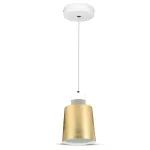 7W Lampa Wisząca LED / Klosz: Akryl / Złoty / Barwa:4000K
