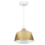7W Lampa Wisząca LED / Klosz: Akryl / Złoty / Barwa:4000K