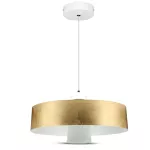 7W Lampa Wisząca LED / Klosz: Akryl / Złoty / Barwa:4000K