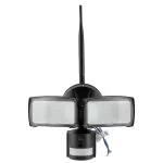 18W Naświetlacz LED SMD z czujnikiem ruchu i kamerą / Wifi / Barwa:6000K / Obudowa: Czarna