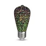 3W ST64 Żarówka LED Filament 3D / Barwa:3000K / Trzonek:E27