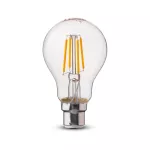 4W A60 Żarówka LED Filament / Klosz Transparentny / Chip SAMSUNG / Barwa:3000K / Trzonek:B22